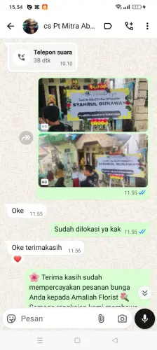 Testimonial Papan Bunga batam