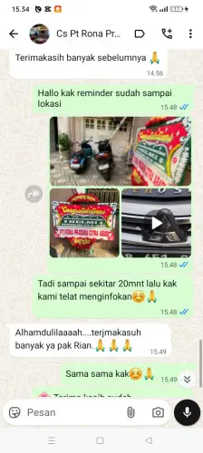 Testimonial Papan Bunga batam